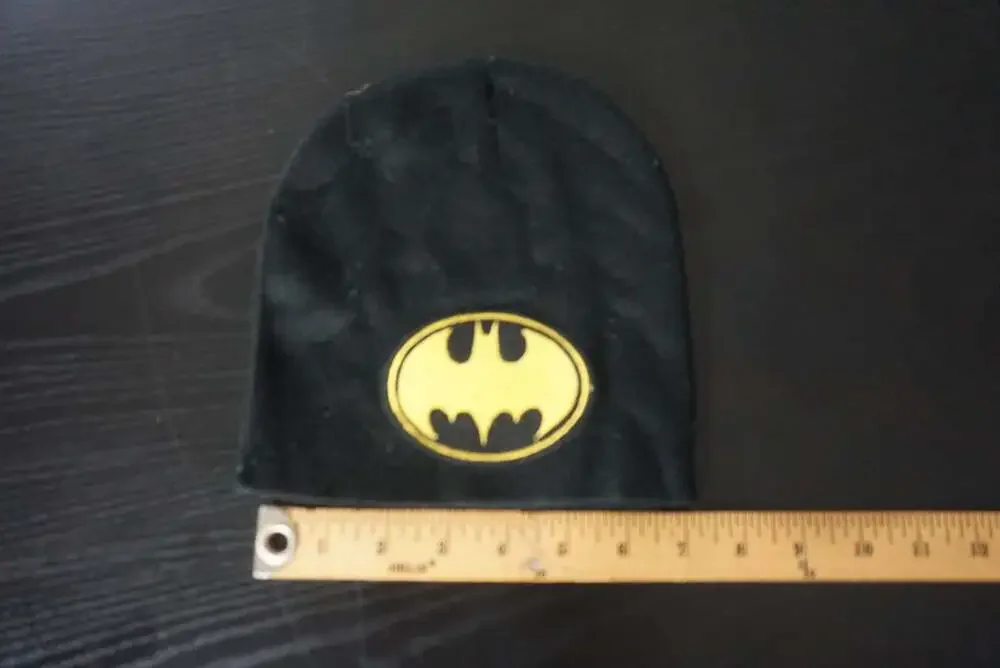DC Comics Batman Black Beanie Hat with Yellow Logo